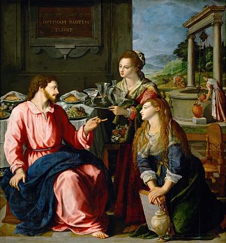 基督与马大和玛丽 Christus Bei Martha Und Maria，亚历山德罗·阿洛里