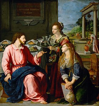 基督与马大和玛丽 Christus Bei Martha Und Maria，亚历山德罗·阿洛里