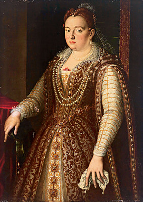 比安卡·卡佩罗的肖像 Portrait of Bianca Cappello，亚历山德罗·阿洛里