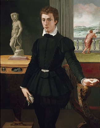 一个年轻人的肖像 Portrait of a Young Man (1560)，亚历山德罗·阿洛里