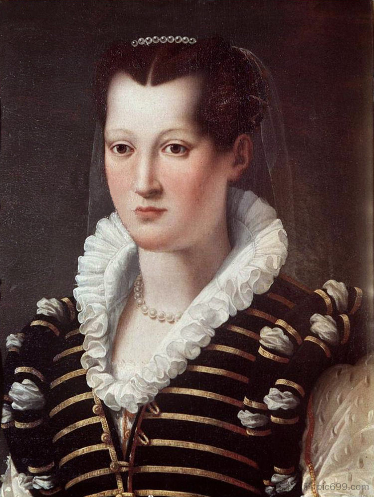 伊莎贝拉·德·美第奇的肖像 Porträt Isabella De' Medici,亚历山德罗·阿洛里
