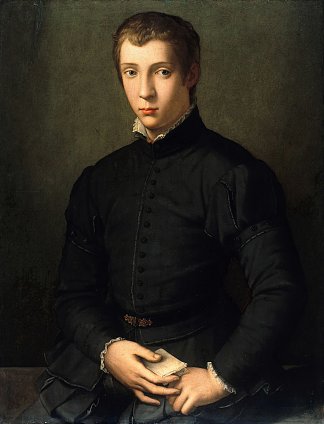 一个年轻人的肖像 Portrait of a Young Man (1537)，亚历山德罗·阿洛里