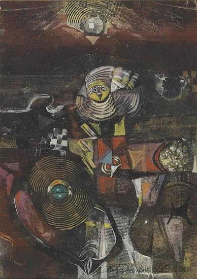 无题（抽象构图） Untitled (Abstract Composition) (1964)，亚历山大·博格西安