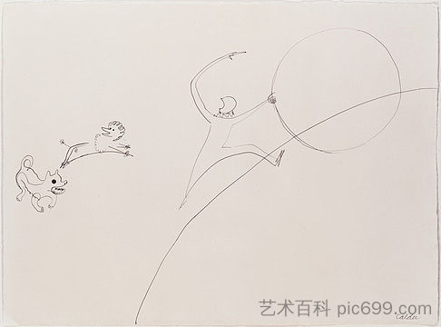 带箍的小丑 CLOWN WITH HOOP (1931)，亚历山大·考尔德