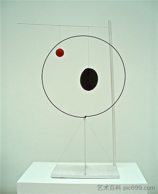 带有红球的对象 Object with Red Ball (1931)，亚历山大·考尔德