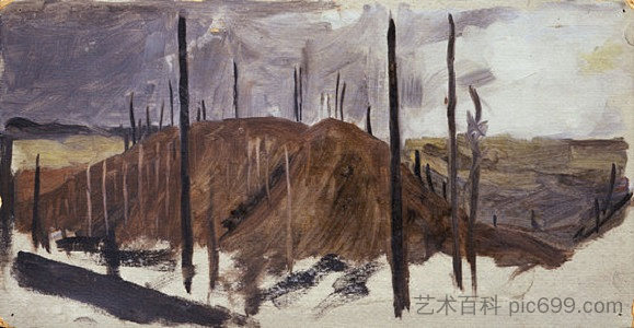 无题（伐木场景） Untitled (Logging Scene) (1922)，亚历山大·考尔德