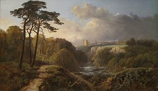 德比郡景观 Derbyshire Landscape (1871)，亚历山大·海威格·怀恩特