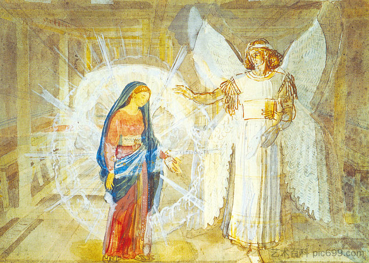 报喜 Annunciation (1824; Russian Federation  )，亚历山大·伊万诺夫