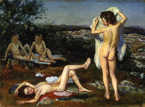 四个裸体男孩 Four nude boys (1824; Russian Federation  )，亚历山大·伊万诺夫