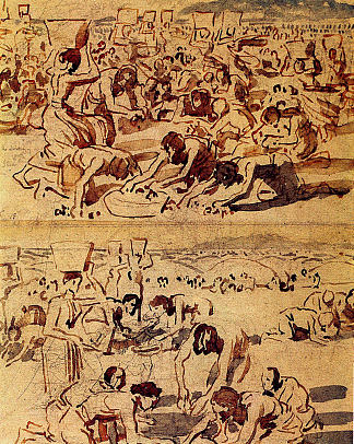 人们聚集甘露 People gather manna，亚历山大·伊万诺夫