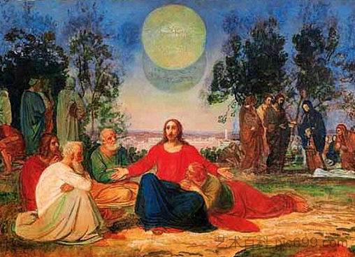 在橄榄山上宣讲基督关于第二次降临 Preaching of Christ on the Mount of Olives about the second coming (1840; Russian Federation ),亚历山大·伊万诺夫