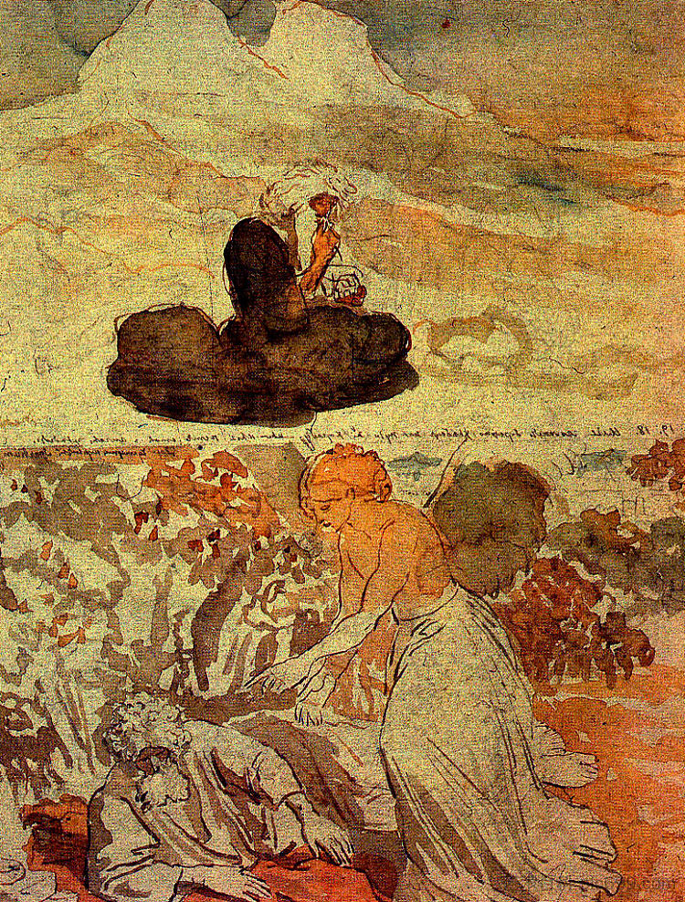 沙漠中的先知以利亚 Prophet Elijah in the desert，亚历山大·伊万诺夫