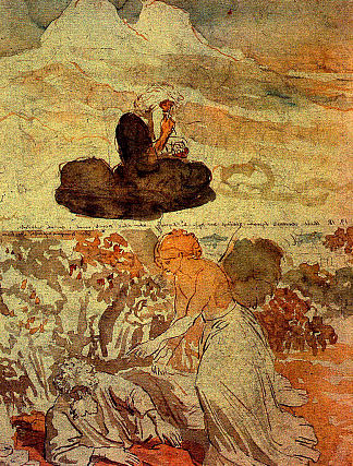 沙漠中的先知以利亚 Prophet Elijah in the desert，亚历山大·伊万诺夫