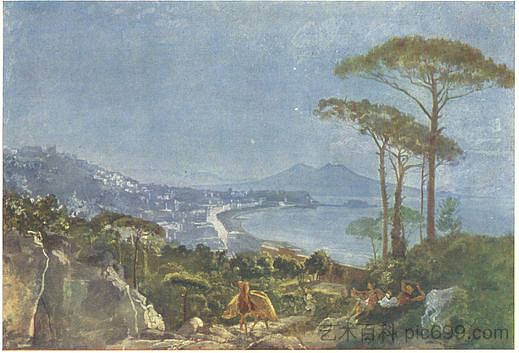 从波齐利佩的路上看那不勒斯 View of Naples from the road in Pozilippe，亚历山大·伊万诺夫