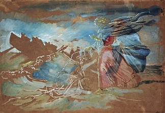 在水上行走（基督拯救沉没的彼得） Walking on Water (Christ Saves the Sinking Peter) (c.1855; Russian Federation                     )，亚历山大·伊万诺夫