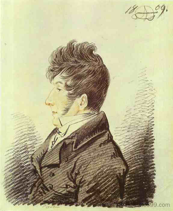 彼得·沙利科夫的肖像 Portrait of Petr Shalikov (1809)，亚力山大奥洛夫斯基