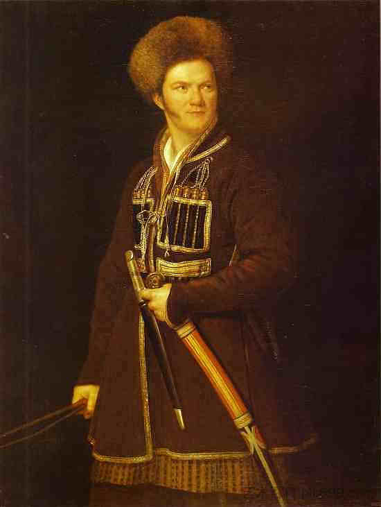 穿着高加索战士西装的自画像 Self-portrait in a Suit of a Caucasian Warrior，亚力山大奥洛夫斯基