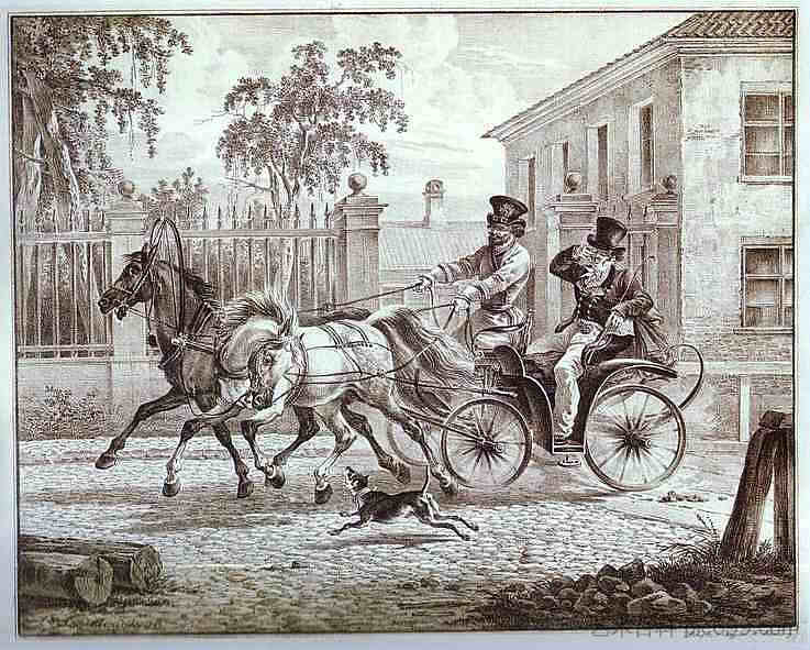 城镇马车（德罗什基） Town Carriage (Droshky) (1820)，亚力山大奥洛夫斯基