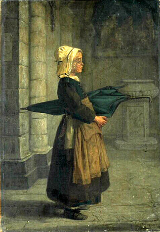 布列塔尼农妇 Breton peasant woman (c.1850)，亚历山大·安提尼亚
