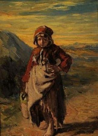 风景中的年轻布列塔尼 Young Breton in a landscape (c.1870)，亚历山大·安提尼亚
