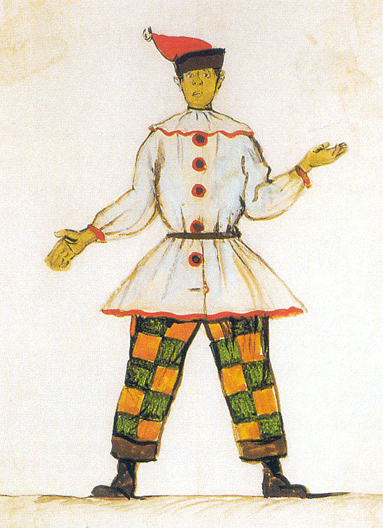 彼得鲁什卡。瓦茨拉夫·尼金斯基的服装设计 Petrushka. Costume design for Vatslav Nijinsky (1911)，亚历山大·班耐瓦