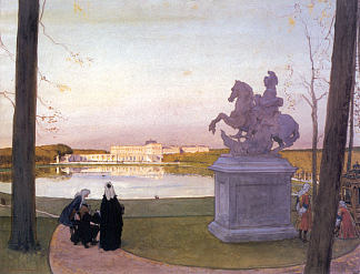 凡尔 赛。在柯蒂乌斯。 Versailles. At Curtius. (1897)，亚历山大·班耐瓦