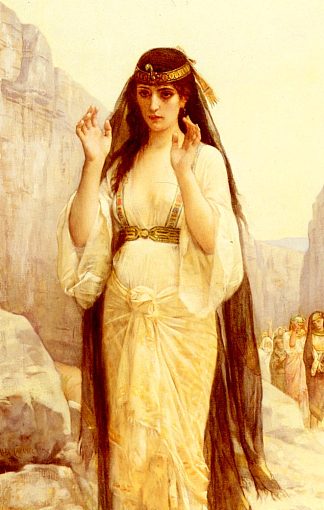 耶弗他的女儿 The Daughter of Jephthah (1879)，亚历山大·卡巴内尔