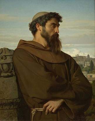 一个思想家，一个年轻的罗马僧侣 A thinker, a young Roman monk (1848)，亚历山大·卡巴内尔