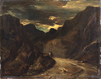 从另一边经过 Passing by on the Other Side (1839)，亚历山大-加布里埃尔·迪坎普斯