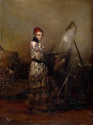 自画像 Self-portrait (1831 – 1832)，亚历山大-加布里埃尔·迪坎普斯