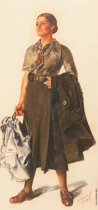 球探形式的安妮塔·洛佩兹 Anita Lopez in the form of scout (1934)，亚历山大雅各布夫列夫