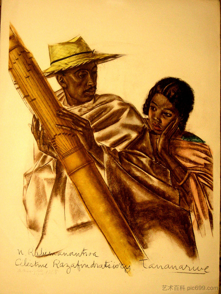 雪铁龙中非探险期间执行的非洲素描和绘画 Dessins Et Peintures D'afrique Executés Au Cours De L'expédition Citroën Centre Afrique (1927)，亚历山大雅各布夫列夫