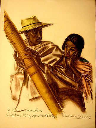 雪铁龙中非探险期间执行的非洲素描和绘画 Dessins Et Peintures D’afrique Executés Au Cours De L’expédition Citroën Centre Afrique (1927)，亚历山大雅各布夫列夫