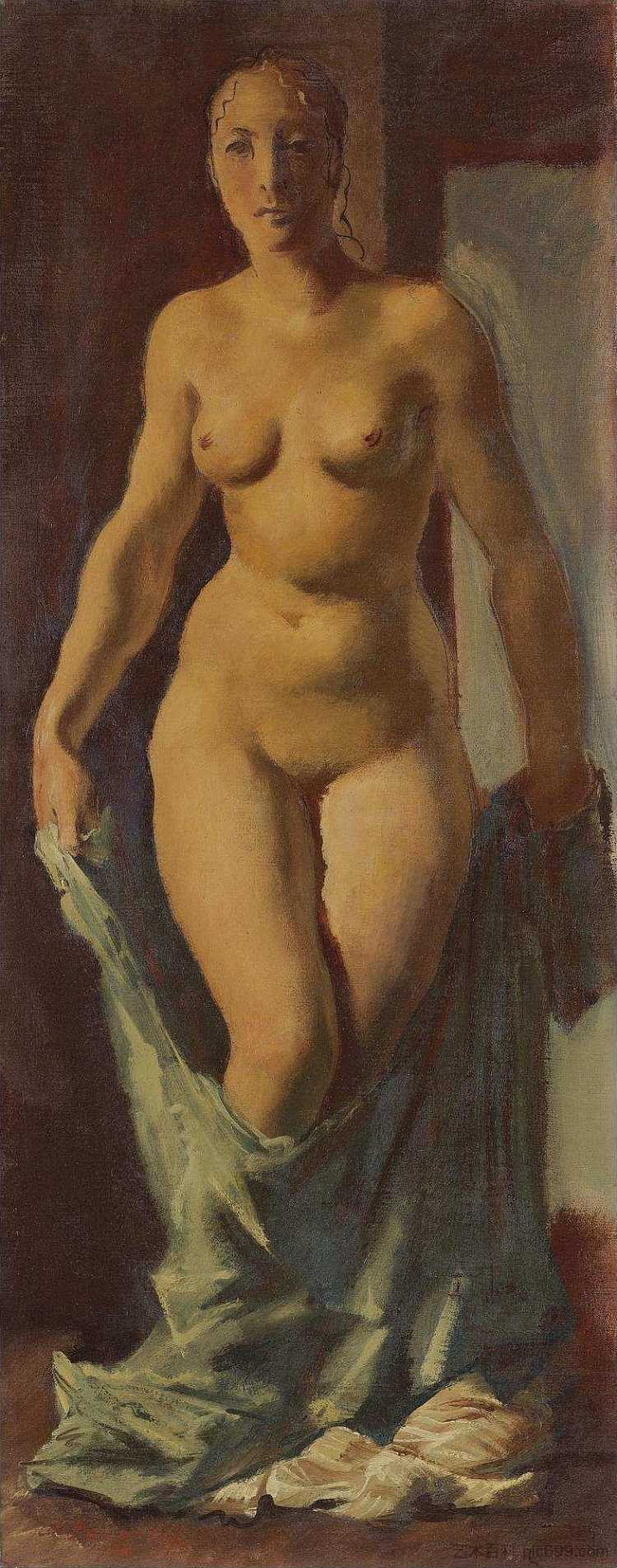 裸体站立 Standing Nude (1928)，亚历山大雅各布夫列夫