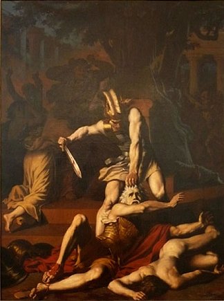 普里阿姆之死 La Mort De Priam (1861)，亚历山大-路易·勒洛瓦