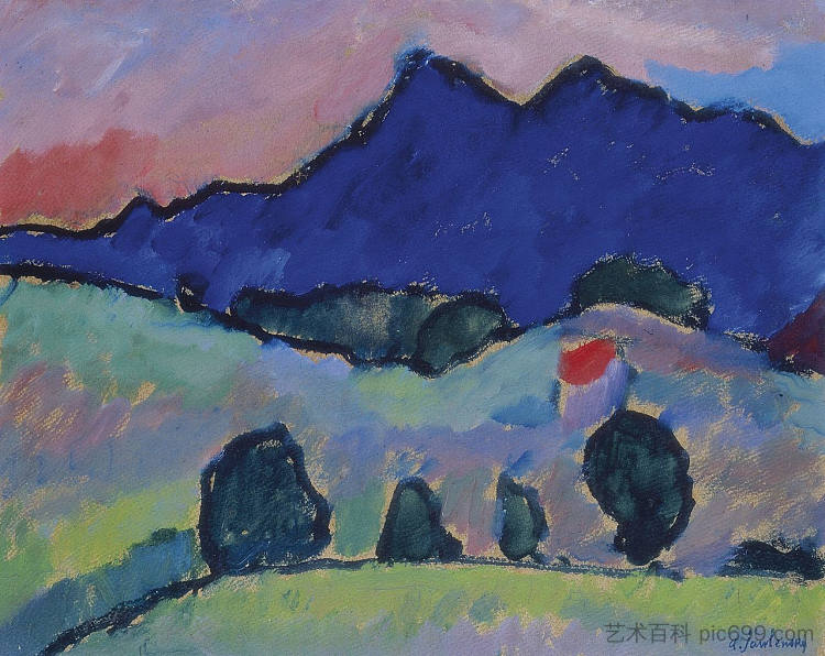 蓝山 Blauer Berg (1910)，阿历克谢·冯·亚夫伦斯基