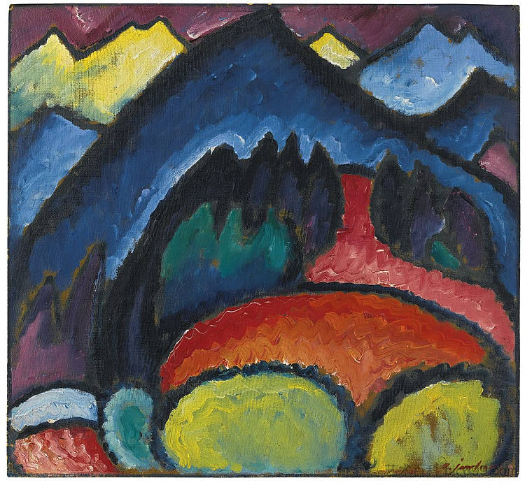 奥伯斯特多夫 - 山脉 Oberstdorf - Mountains (1912),阿历克谢·冯·亚夫伦斯基