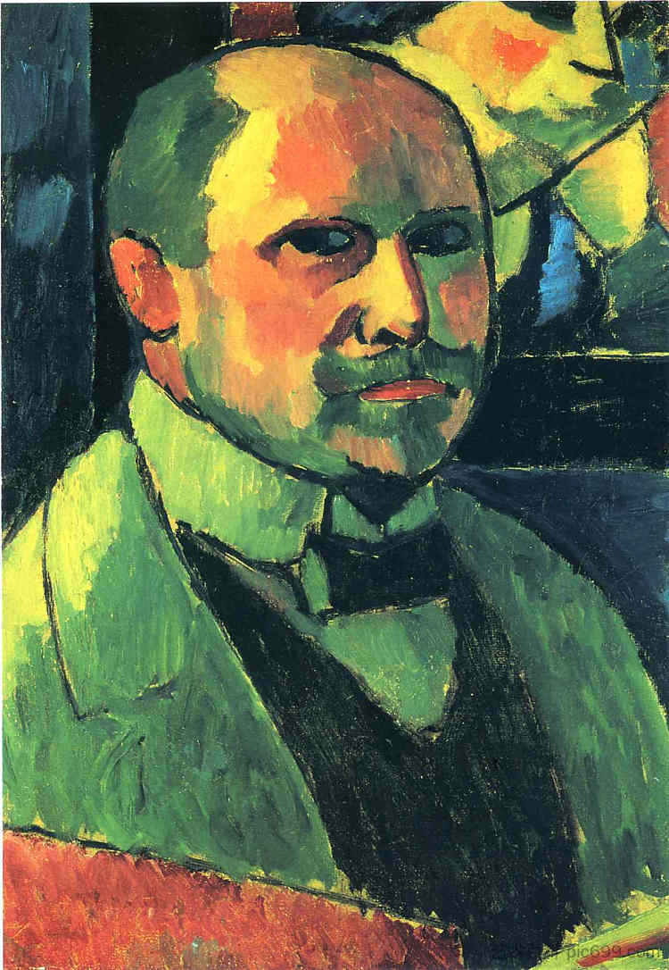 自画像 Self-portrait (1912)，阿历克谢·冯·亚夫伦斯基