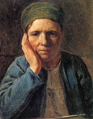 一个农妇，搁在她的手上 A Peasant Woman, Resting on Her Hand (1827)，维涅齐昂诺夫