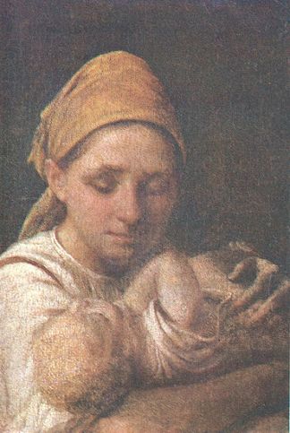 一个带着孩子的农妇 A Peasant Woman with a Child，维涅齐昂诺夫