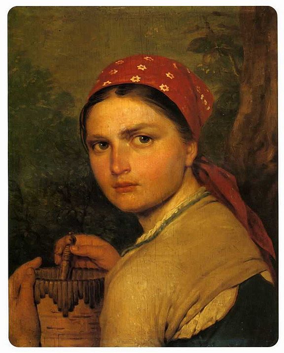 女孩与布拉克 Girl with Burak (1824)，维涅齐昂诺夫