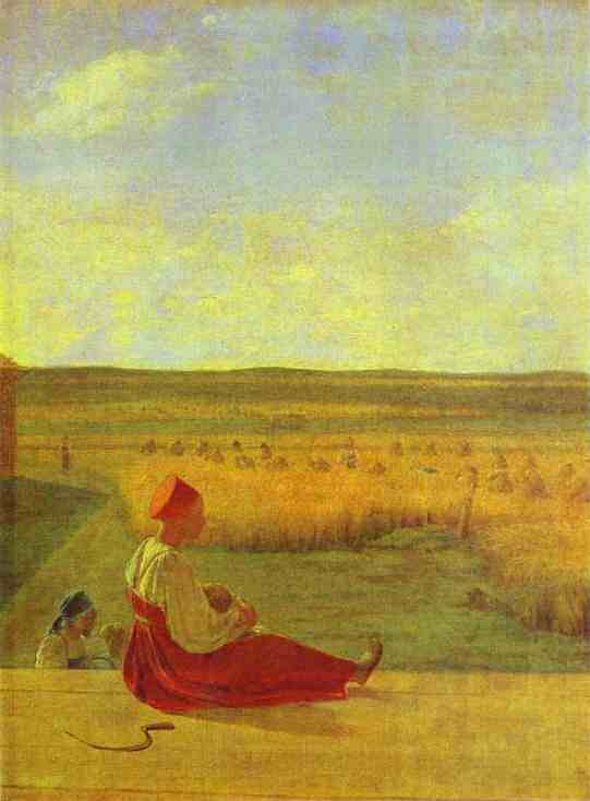 收获。夏天 Harvesting. Summer (1827)，维涅齐昂诺夫