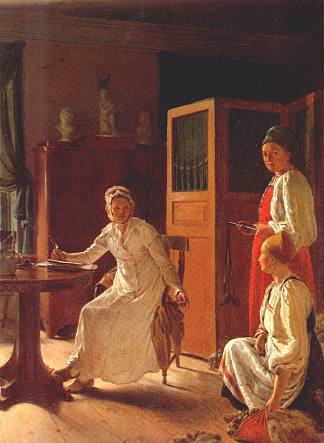 房东太太的早晨 Morning of the Landlady (1823)，维涅齐昂诺夫