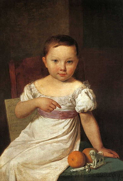 娜斯佳·哈夫斯卡娅的肖像 Portrait of Nastya Havskaya (1826)，维涅齐昂诺夫