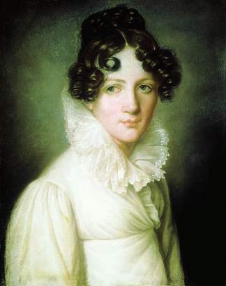 娜塔莉亚·巴甫洛夫娜·斯特罗加诺娃的肖像 Portrait of Natalia Pavlovna Stroganova (1810)，维涅齐昂诺夫