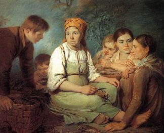 去皮甜菜 Peeling beets (1820)，维涅齐昂诺夫