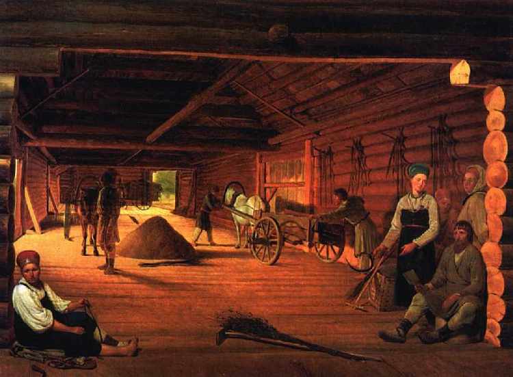 脱粒地板 Threshing-Floor (1821 - 1822)，维涅齐昂诺夫