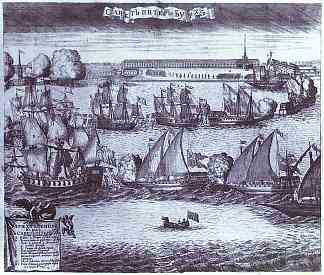 格伦甘战役胜利后将4艘瑞典护卫舰带到圣彼得堡 1720年9月8日 The Bringing of 4 Swedish Frigates in St. Petersburg after the Victory in the Battle of Grengam September 8 1720，阿列克谢·费奥多罗维奇·祖博夫