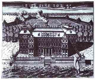 瓦西里耶夫斯基岛上的A.缅希科夫宫殿的景色 View of A. Menshikov’s Palace on Vasilievsky Island (1717; Russian Federation                     )，阿列克谢·费奥多罗维奇·祖博夫