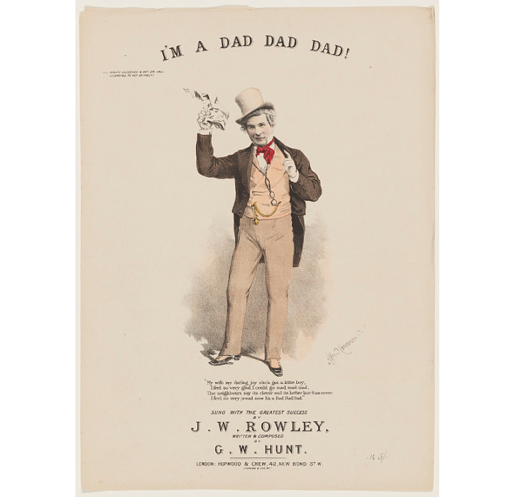 《我是爸爸！》封面设计，宋 Cover design for ''I'm a Dad Dad Dad!'', Song (1878)，阿尔弗雷德·康卡宁